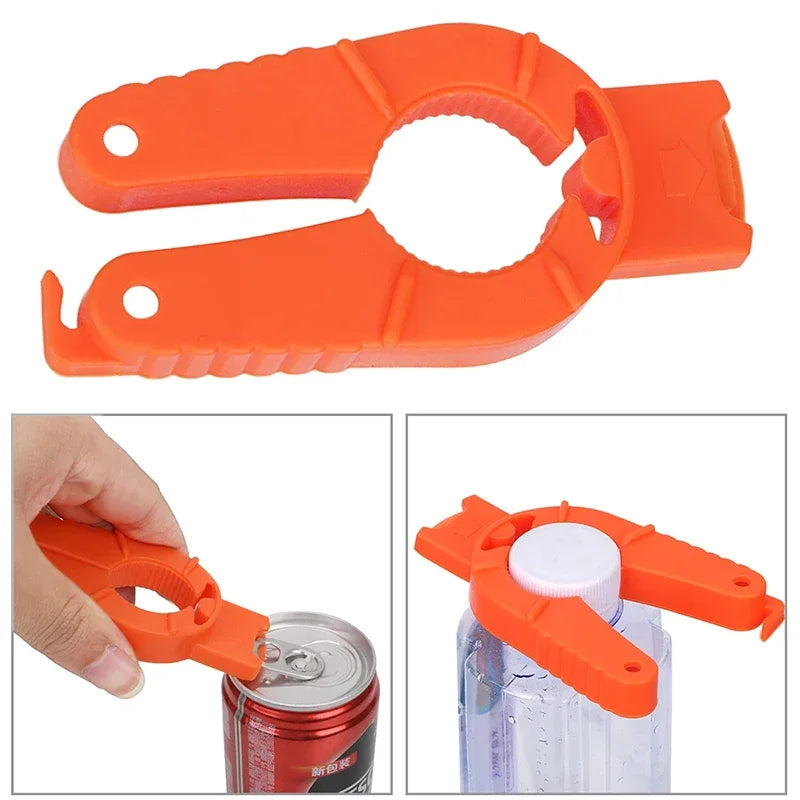 Multifunctional Bottle & Can Opener for Weak Hands - Ergonomic Gripper Tool for Seniors with Arthritis - Easy Open for Plastic Bottles & Pull Tab Cans
