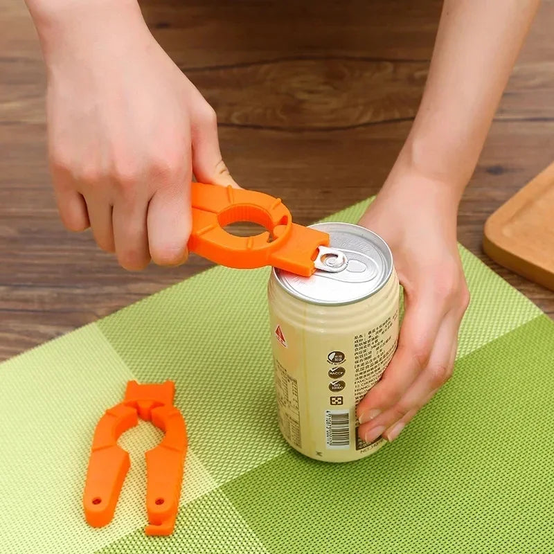 Multifunctional Bottle & Can Opener for Weak Hands - Ergonomic Gripper Tool for Seniors with Arthritis - Easy Open for Plastic Bottles & Pull Tab Cans