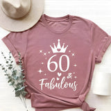 60 & Fabulous Hearts Birthday Tee