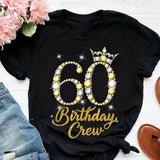 60th Birthday Crew Gold Diamond Tee