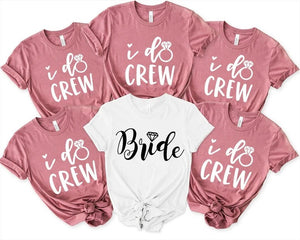 "I Do Crew" , "Bride" Bridal Party Tee