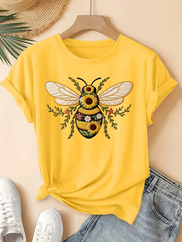 Bee & Sunflower Retro Graphic Tee