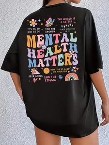Affirmation "Be Kind to Your Mind" Printed Tee