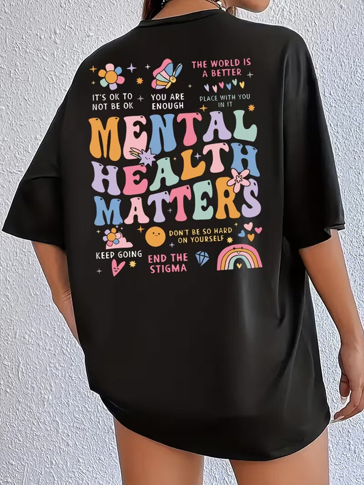 Affirmation "Be Kind to Your Mind" Printed Tee