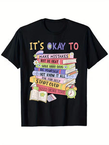 Affirmation "It's Okay" Floral Print Tee
