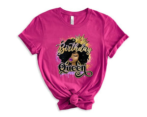 Afro Queen Birthday Shirt