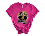 Afro Queen Birthday Shirt
