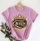 Ornate Gold Crown Birthday Queen Tee