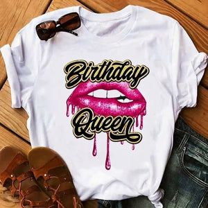 Birthday Queen Lips Pink Shirt