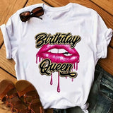 Birthday Queen Lips Pink Shirt
