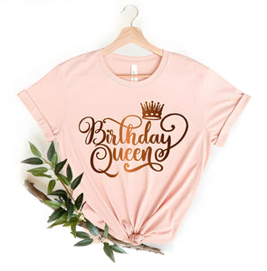 Birthday Queen Script Tee