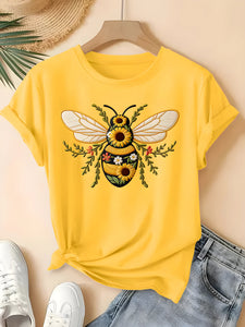 Bee & Sunflower Retro Graphic Tee