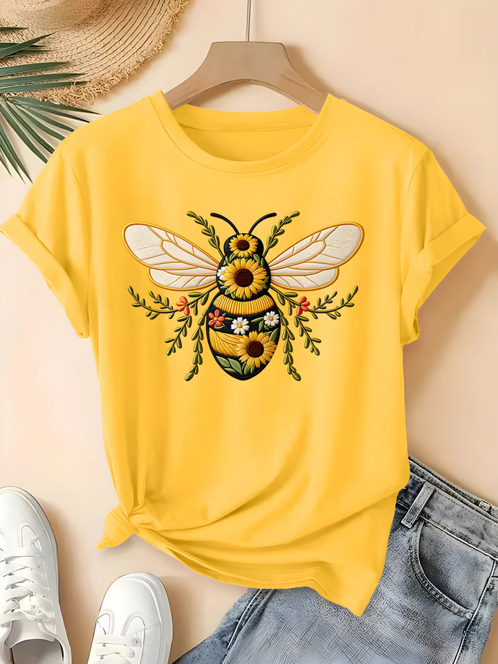 Bee & Sunflower Retro Graphic Tee