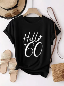 Hello 60 Diamond Stars Birthday Tee