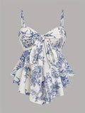 White Bow Front Strap Cami Top